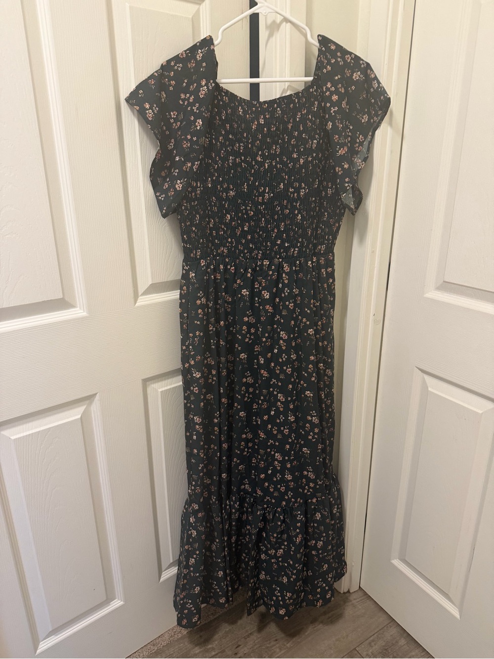Baltic Born Black Maxi Dress with Pink Floral Print